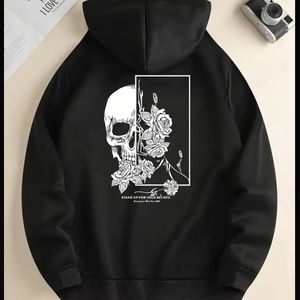 Skeleton With Rose Hoodie